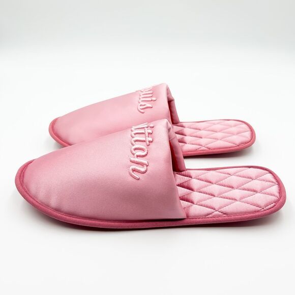 Louis Vuitton Suite Powder Pink Slippers Slides Satin Flat Mule 40-41 US 10-11 - Picture 3 of 11